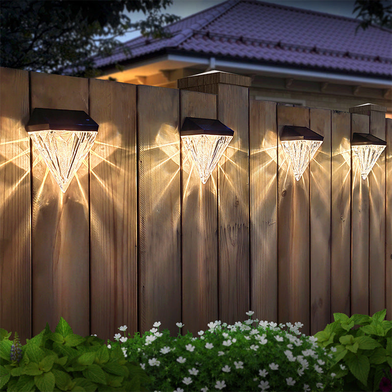 Simplicity ABS And PS Diamond LED Outdoor Wall Sconce Lamp