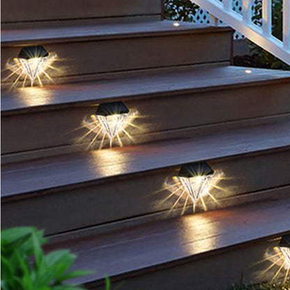 Simplicity ABS And PS Diamond LED Outdoor Wall Sconce Lamp
