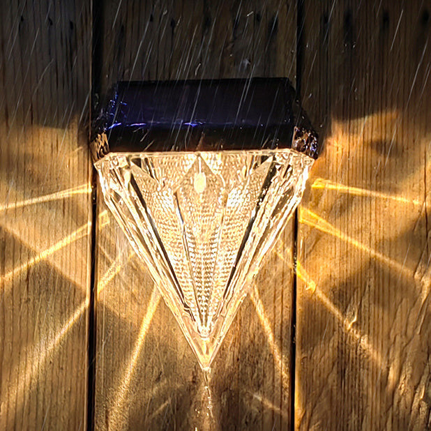 Simplicity ABS And PS Diamond LED Outdoor Wall Sconce Lamp
