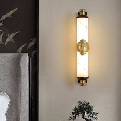 Chinese & Imitation Marble Bar-Shaped LED Wall Sconce Lamp