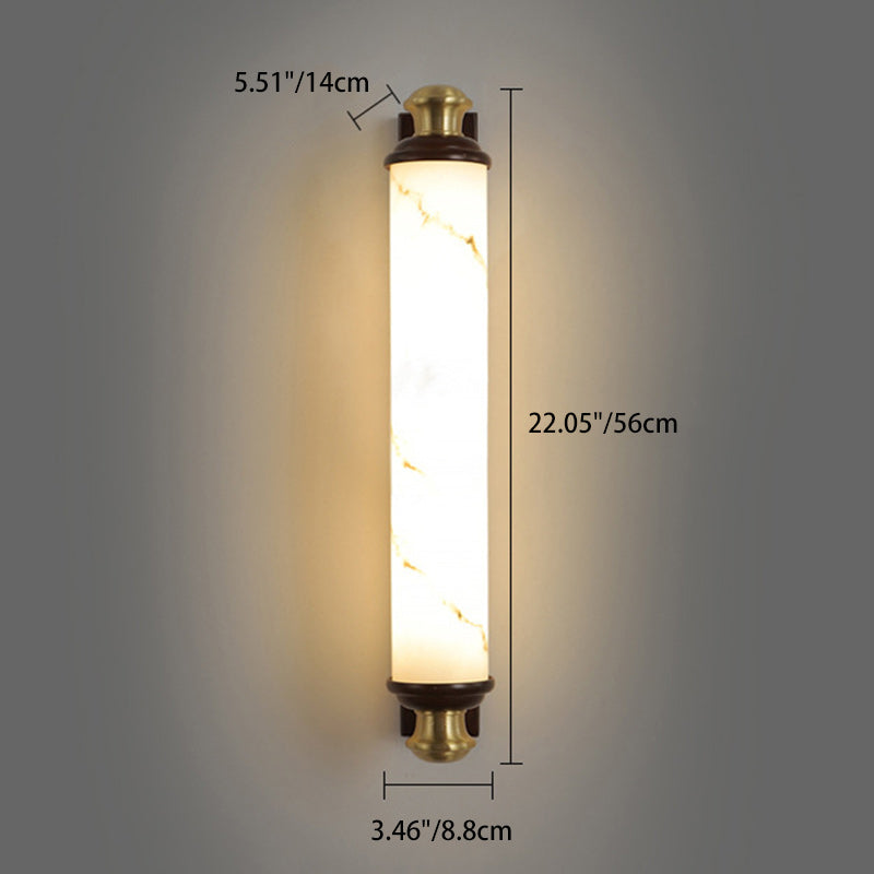 Chinese & Imitation Marble Bar-Shaped LED Wall Sconce Lamp
