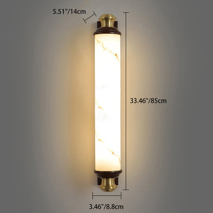 Chinese & Imitation Marble Bar-Shaped LED Wall Sconce Lamp