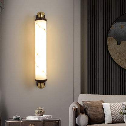 Chinese & Imitation Marble Bar-Shaped LED Wall Sconce Lamp