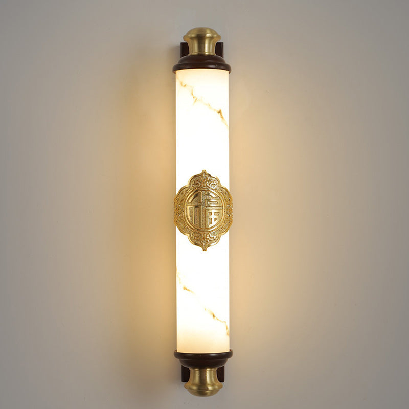 Chinese & Imitation Marble Bar-Shaped LED Wall Sconce Lamp
