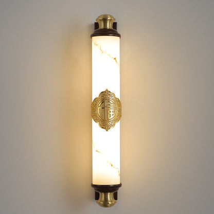 Chinese & Imitation Marble Bar-Shaped LED Wall Sconce Lamp