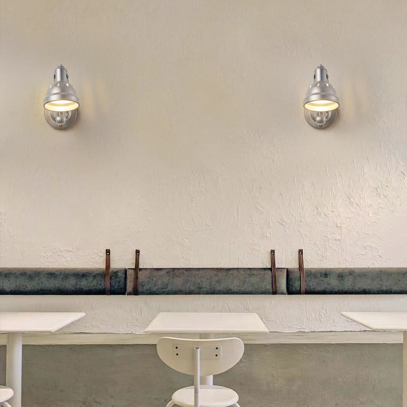 Aluminum Iron Half-Dome Adjustable 1-Light Wall Sconce Lamp