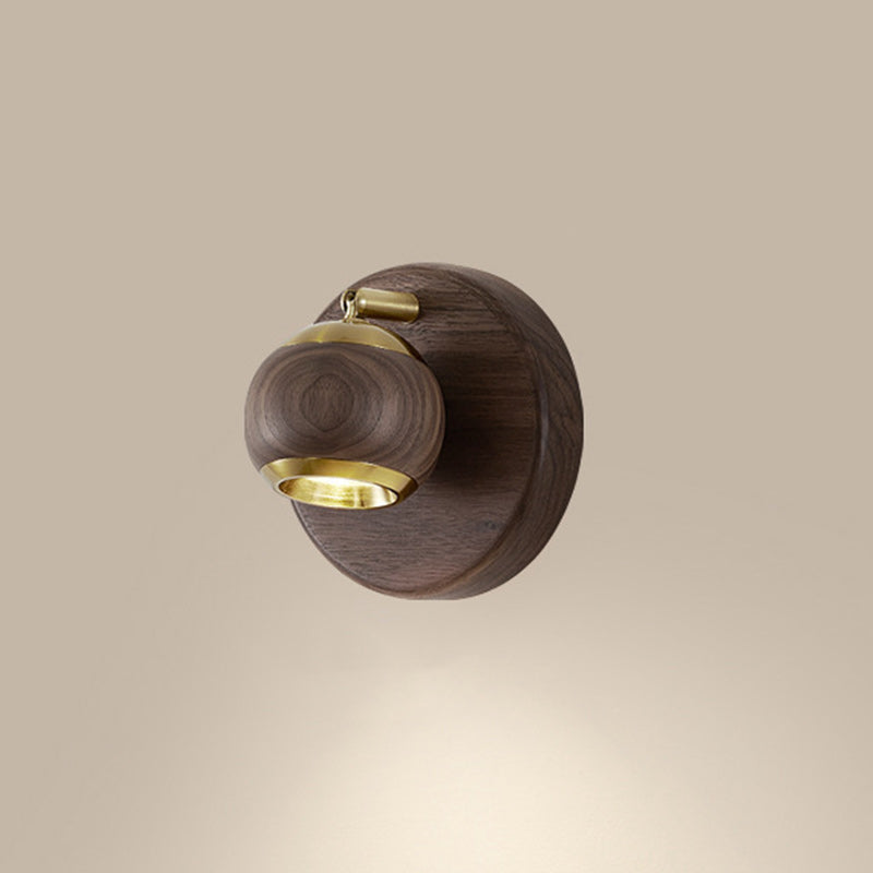 Walnut Adjustable LED Wall Sconce Lamp Spotlight