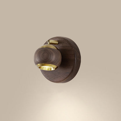 Walnut Adjustable LED Wall Sconce Lamp Spotlight