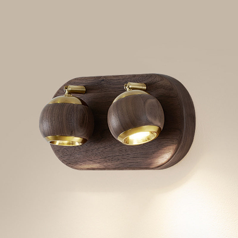 Walnut Adjustable LED Wall Sconce Lamp Spotlight