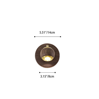 Walnut Adjustable LED Wall Sconce Lamp Spotlight