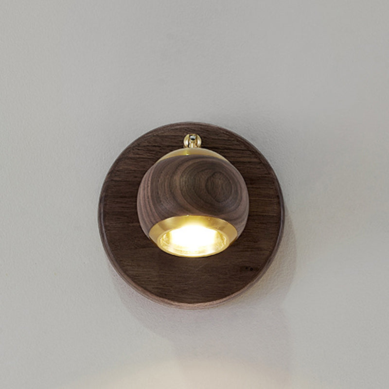 Walnut Adjustable LED Wall Sconce Lamp Spotlight