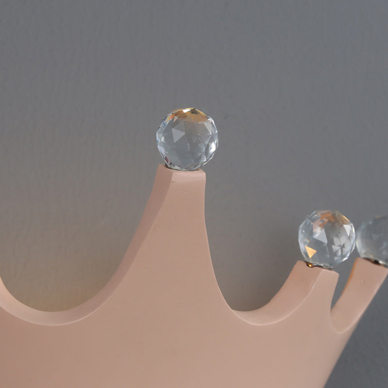 Creative Kids Resin Crystal Crown LED Wall Sconce Lamp