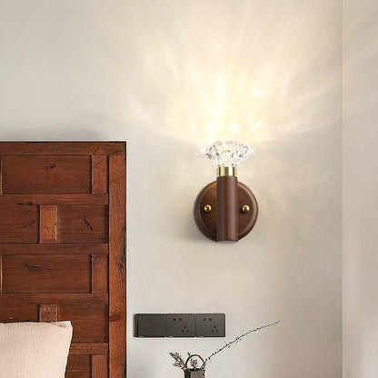 Acrylic Aluminum Diamond Flashlight LED Wall Sconce Lamp
