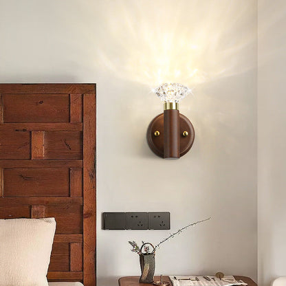 Acrylic Aluminum Diamond Flashlight LED Wall Sconce Lamp