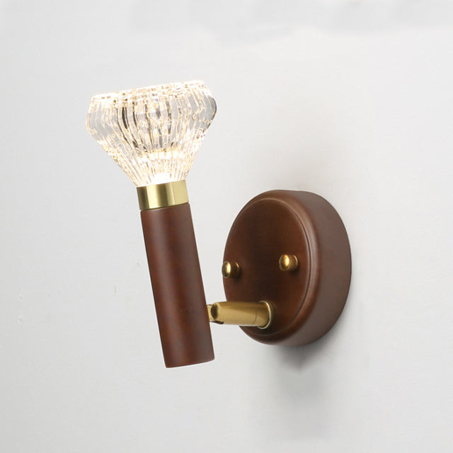 Acrylic Aluminum Diamond Flashlight LED Wall Sconce Lamp