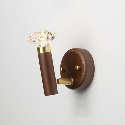 Acrylic Aluminum Diamond Flashlight LED Wall Sconce Lamp