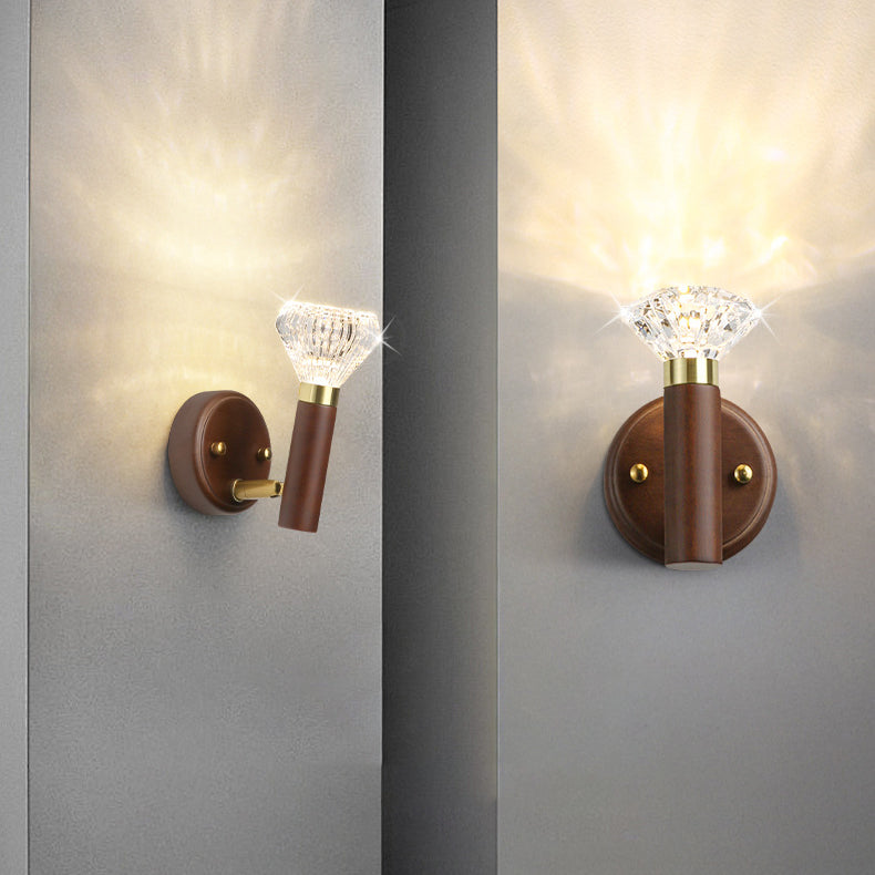 Acrylic Aluminum Diamond Flashlight LED Wall Sconce Lamp