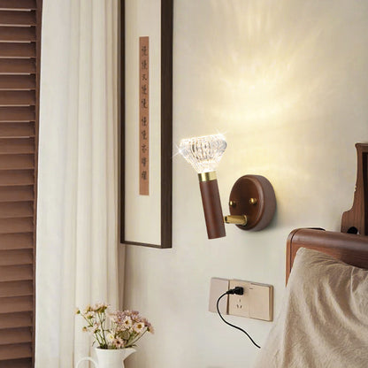 Acrylic Aluminum Diamond Flashlight LED Wall Sconce Lamp