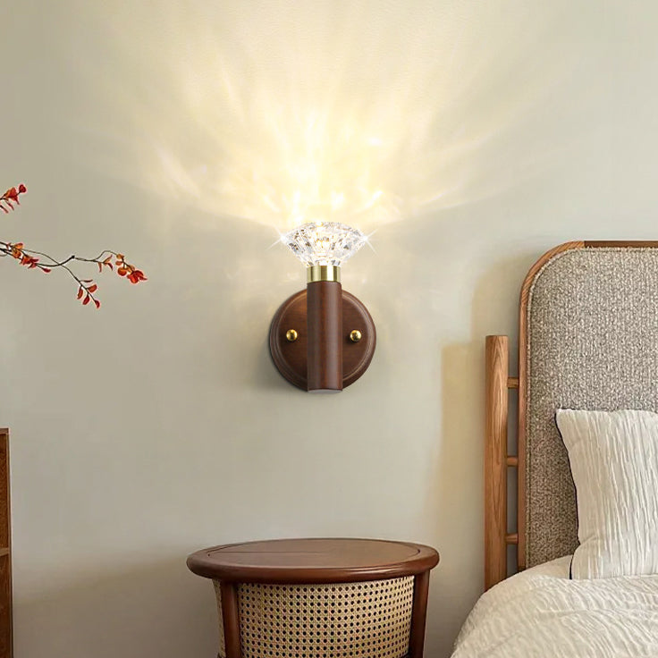 Acrylic Aluminum Diamond Flashlight LED Wall Sconce Lamp