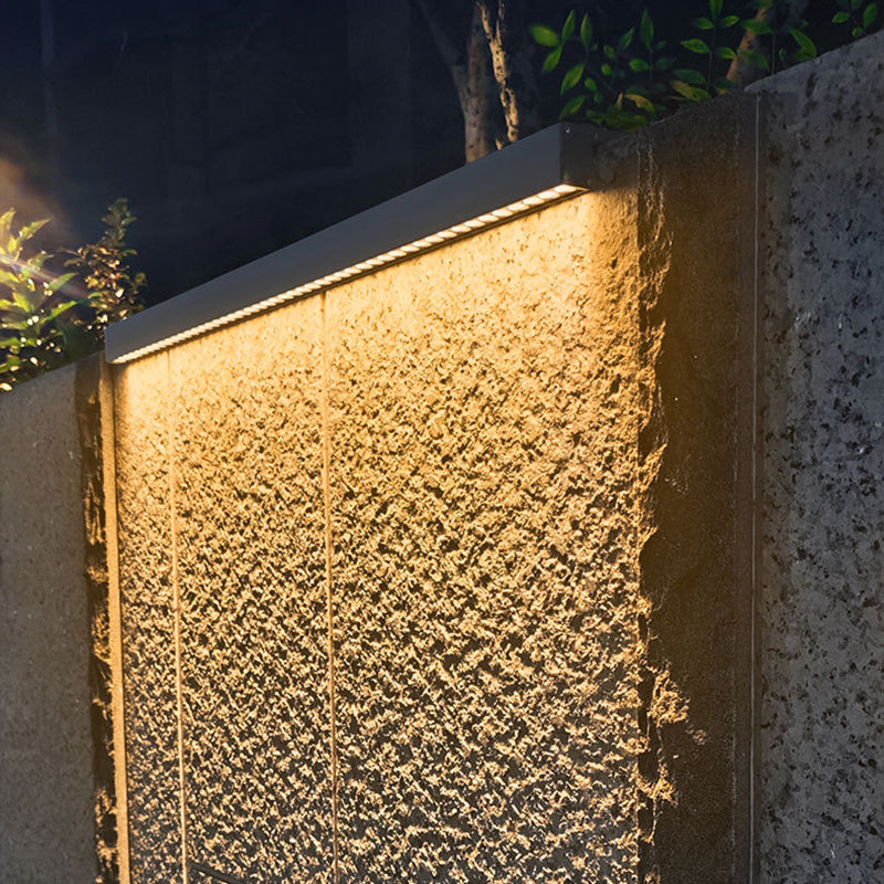 Solar Tempered Glass Wall Washer LED Wall Sconce Lamp