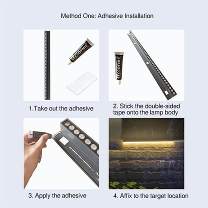 Solar Tempered Glass Wall Washer LED Wall Sconce Lamp
