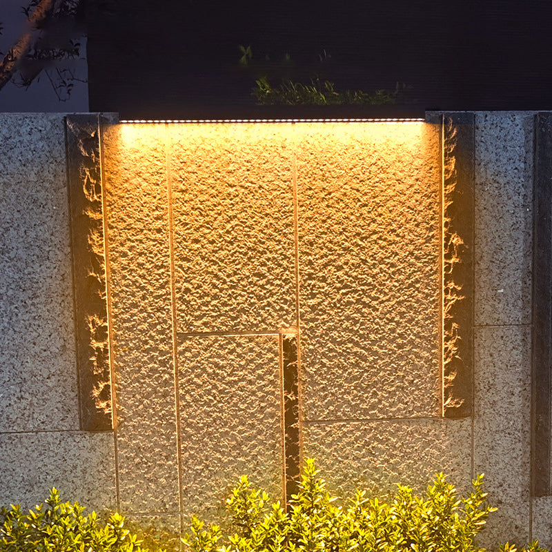 Solar Tempered Glass Wall Washer LED Wall Sconce Lamp