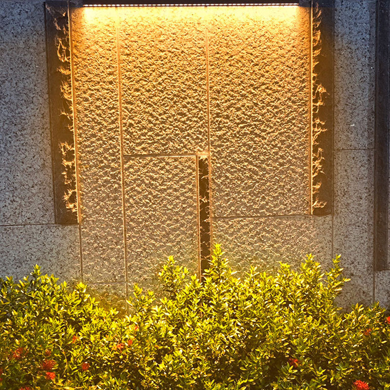 Solar Tempered Glass Wall Washer LED Wall Sconce Lamp