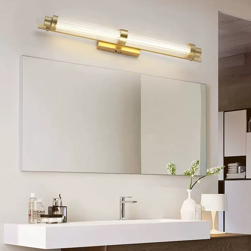 Iron Glass Cylinder Rectangle LED Wall Sconce Lamp