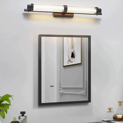 Iron Glass Cylinder Rectangle LED Wall Sconce Lamp
