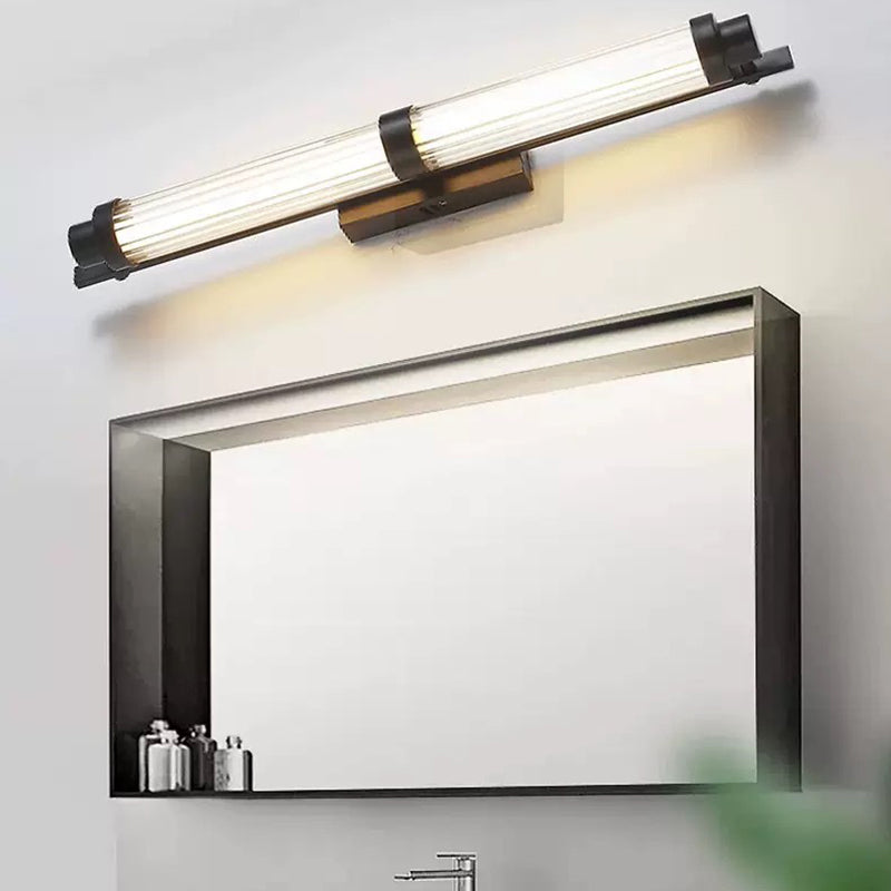 Iron Glass Cylinder Rectangle LED Wall Sconce Lamp
