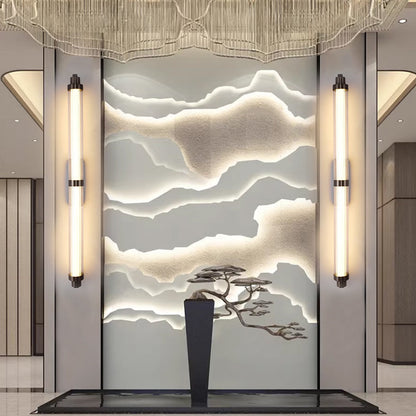 Iron Glass Cylinder Rectangle LED Wall Sconce Lamp