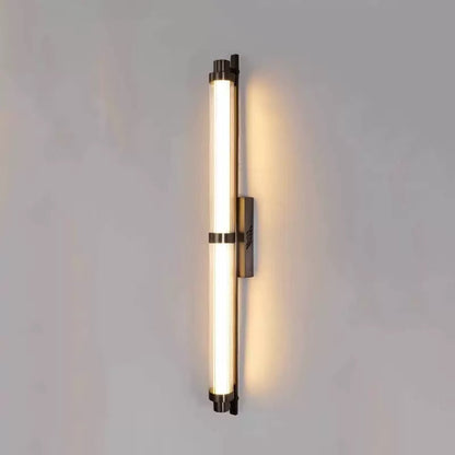 Iron Glass Cylinder Rectangle LED Wall Sconce Lamp