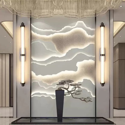 Iron Glass Cylinder Rectangle LED Wall Sconce Lamp