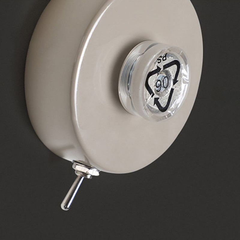 Cream Round Iron Aluminum 1-Light Wall Sconce Lamp