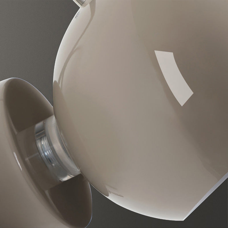 Cream Round Iron Aluminum 1-Light Wall Sconce Lamp