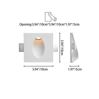 Round Aluminum Plaster LED Embedded Wall Sconce Lamp