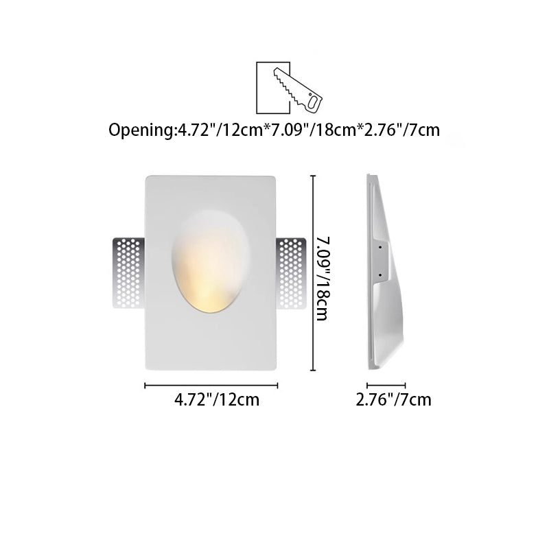 Round Aluminum Plaster LED Embedded Wall Sconce Lamp