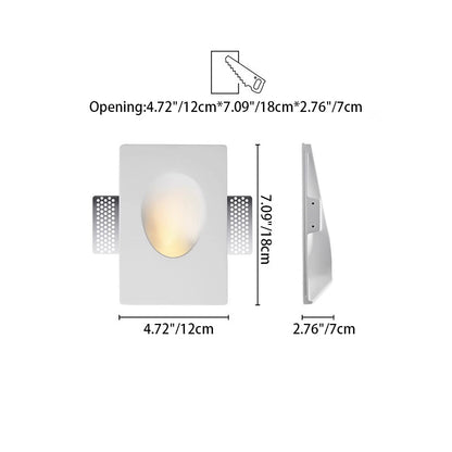 Round Aluminum Plaster LED Embedded Wall Sconce Lamp