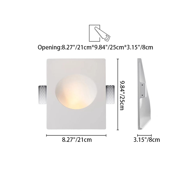 Round Aluminum Plaster LED Embedded Wall Sconce Lamp