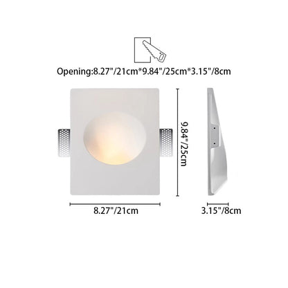 Round Aluminum Plaster LED Embedded Wall Sconce Lamp