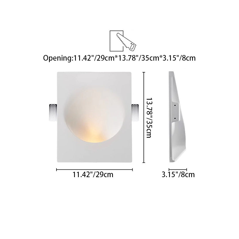 Round Aluminum Plaster LED Embedded Wall Sconce Lamp