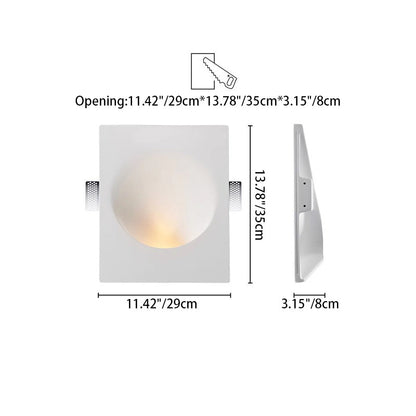 Round Aluminum Plaster LED Embedded Wall Sconce Lamp