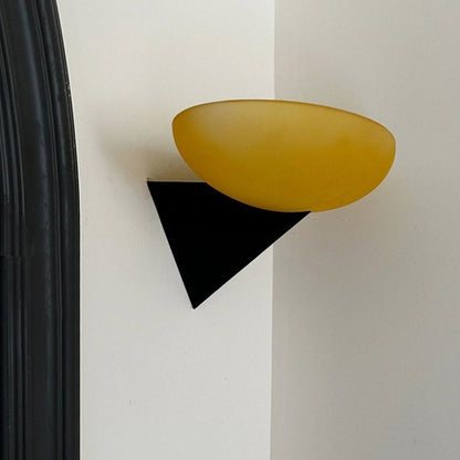 Modern Minimalist Round Iron Glass 1-Light Wall Sconce Lamp