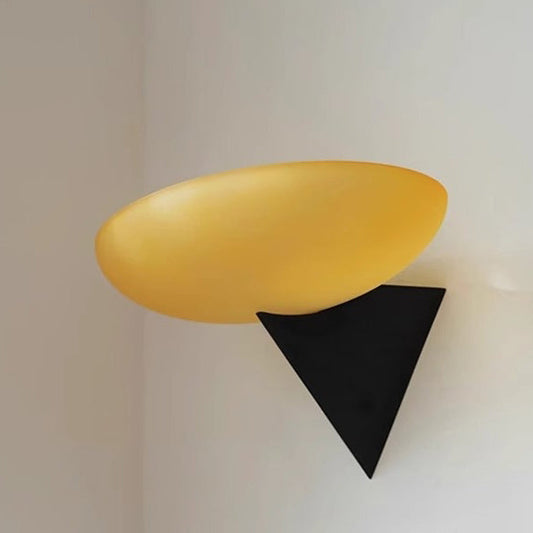 Modern Minimalist Round Iron Glass 1-Light Wall Sconce Lamp