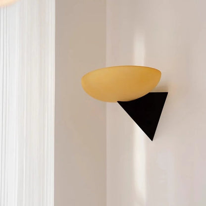 Modern Minimalist Round Iron Glass 1-Light Wall Sconce Lamp