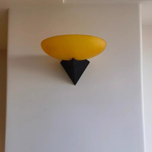 Modern Minimalist Round Iron Glass 1-Light Wall Sconce Lamp