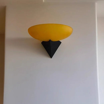 Modern Minimalist Round Iron Glass 1-Light Wall Sconce Lamp