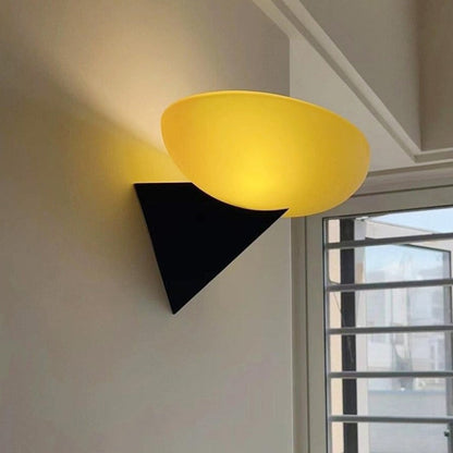 Modern Minimalist Round Iron Glass 1-Light Wall Sconce Lamp