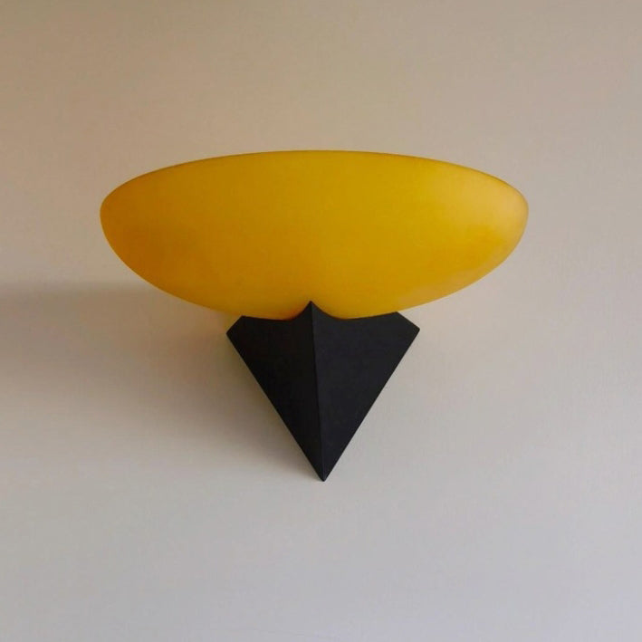 Modern Minimalist Round Iron Glass 1-Light Wall Sconce Lamp