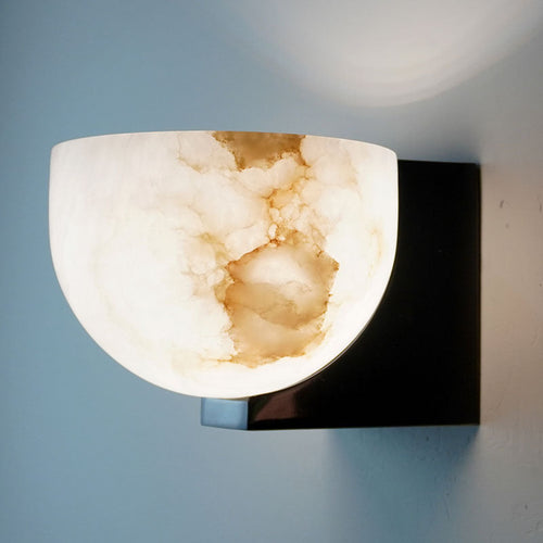 Luxury Globe Marble Iron 1-Light Wall Sconce Lamp